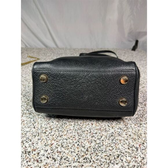 Michael Kors Aria Small Black Studded Satchel Crossbody Handbag - Picture 8 of 11